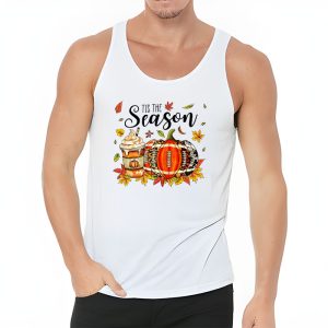 Pumpkin Spice Football Tis The Season Fall Thanksgiving Long Tank Top 3