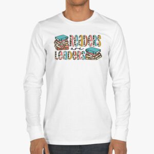 Readers Are Leaders Reading Book Lovers Teacher Women Kids Longsleeve Tee 3 1