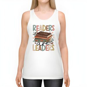 Readers Are Leaders Reading Book Lovers Teacher Women Kids Tank Top 2