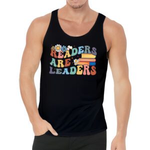 Readers Are Leaders Reading Book Lovers Teacher Women Kids Tank Top 3 3