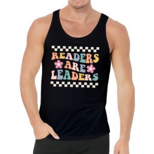 Readers Are Leaders Reading Book Lovers Teacher Women Kids Tank Top 3 5