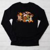 Retro Autumn Pumpkin Fall Nurse Life Thanksgiving Nurse Longsleeve Tee