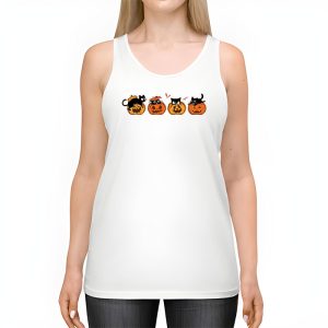 Retro Black Cat Halloween Pumpkin Costume For Women Men Kids Tank Top 2