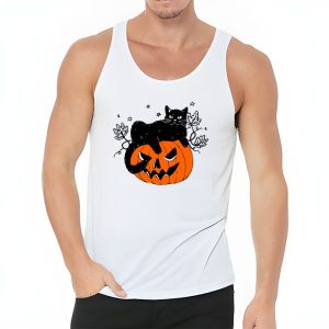 Retro Black Cat Halloween Pumpkin Costume For Women Men Kids Tank Top 3 2