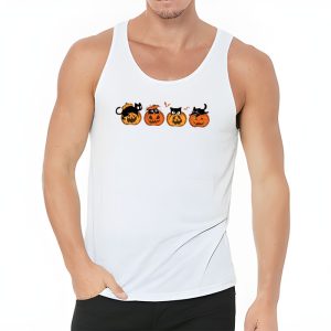 Retro Black Cat Halloween Pumpkin Costume For Women Men Kids Tank Top 3