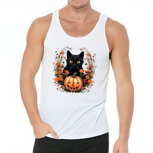 Retro Black Cat Halloween Pumpkin Costume For Women Men Kids Tank Top 3 4