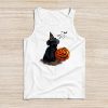 Retro Black Cat Halloween Pumpkin Costume For Women Men Kids Tank Top