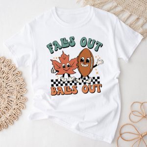 Retro Falls Out Balls Out Football Vintage Thanksgiving T-Shirt