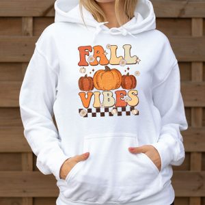 Retro Groovy Fall Vibes Leopard Pumpkin Autumn Season Hoodie 3 2