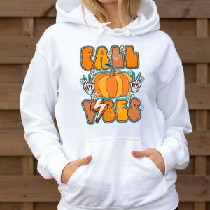 Retro Groovy Fall Vibes Leopard Pumpkin Autumn Season Hoodie 3 3