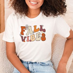 Retro Groovy Fall Vibes Leopard Pumpkin Autumn Season T Shirt 1 4