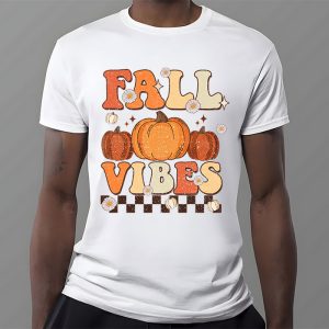 Retro Groovy Fall Vibes Leopard Pumpkin Autumn Season T Shirt 3 2