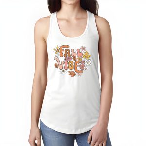 Retro Groovy Fall Vibes Leopard Pumpkin Autumn Season Tank Top 1