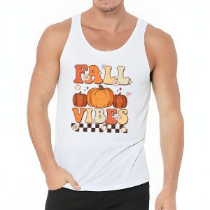 Retro Groovy Fall Vibes Leopard Pumpkin Autumn Season Tank Top 3 2