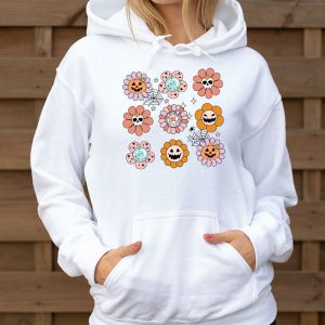 Retro Groovy Halloween Fall Hippie Pumpkin Floral Costume Hoodie 3 3