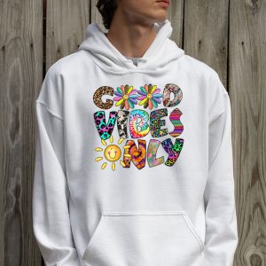 Retro Groovy Halloween Peace Love Hippie 60s 70s 80s Costume Hoodie 2 1