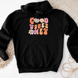 Cute Halloween Shirts Retro Groovy 60s 70s 80s Good Vibes Only Hoodie