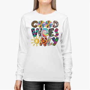 Retro Groovy Halloween Peace Love Hippie 60s 70s 80s Costume Longsleeve Tee 2 1