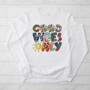 Cute Halloween Shirts Retro Groovy 60s 70s 80s Good Vibes Only Longsleeve Tee