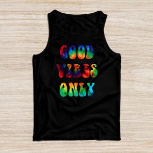 Cute Halloween Shirts Retro Groovy 60s 70s 80s Good Vibes Only Tank Top