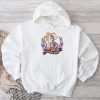 Retro Groovy Skeleton Staying Alive Coffee Halloween Hippie Hoodie