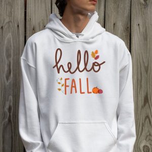 Retro Hello Fall Shirt Leopard Pumpkin Autumn Season Hoodie 2 3