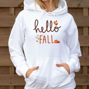 Retro Hello Fall Shirt Leopard Pumpkin Autumn Season Hoodie 3 3