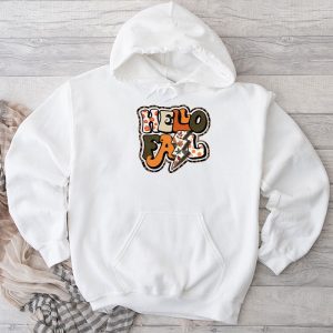 Thanksgiving Shirts For Family Retro Hello Fall Leopard Special Hoodie