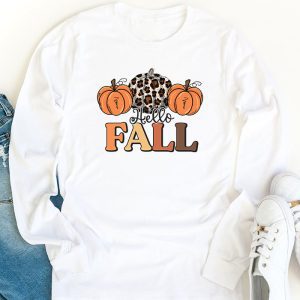 Leopard Pumpkin Autumn Season Longsleeve Tee