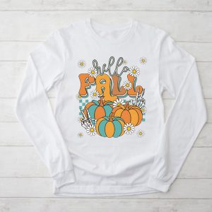 Thanksgiving Family Shirts Retro Hello Fall Leopard Special Longsleeve Tee