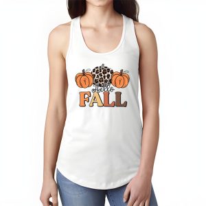 Leopard Pumpkin Autumn Season Tank Top