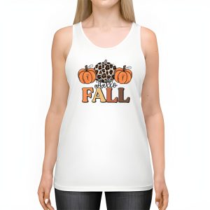 Retro Hello Fall Shirt Leopard Pumpkin Autumn Season Tank Top 2 1