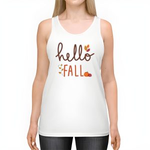 Retro Hello Fall Shirt Leopard Pumpkin Autumn Season Tank Top 2 3