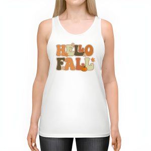 Retro Hello Fall Shirt Leopard Pumpkin Autumn Season Tank Top 2 4