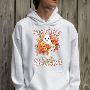 Retro Hippie Halloween Cute Ghost Spooky Season Funny Gifts Hoodie 2 2