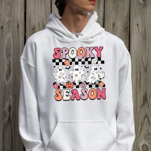 Retro Hippie Halloween Cute Ghost Spooky Season Funny Gifts Hoodie 2