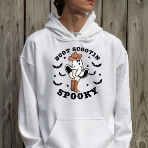 Retro Western Halloween Cowboy Ghost Boot Scootin Spooky Hoodie 2 6