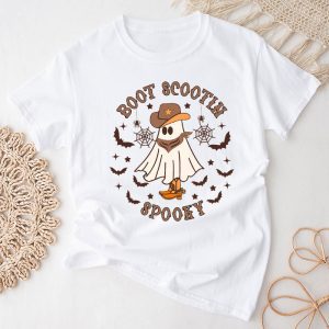 Funny Halloween Shirts Cowboy Ghost Boot Scootin Spooky T-Shirt