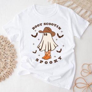 Funny Halloween Shirts Cowboy Ghost Boot Scootin Spooky T-Shirt