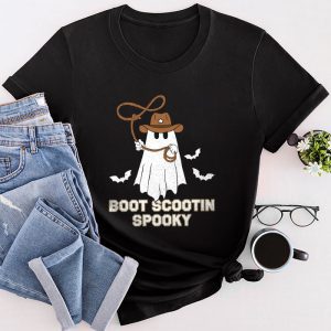 Funny Halloween Shirts Cowboy Ghost Boot Scootin Spooky T-Shirt