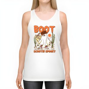 Retro Western Halloween Cowboy Ghost Boot Scootin Spooky Tank Top 2 3