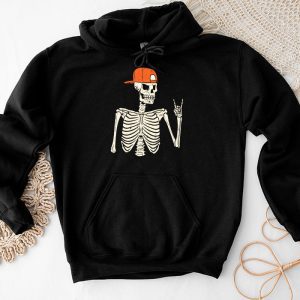 Halloween Shirt Ideas Rocker Skeleton Hand Rock On Costume Funny Halloween Gifts Hoodie