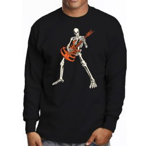 Rocker Skeleton Hand Rock On Costume Funny Halloween Gifts Longsleeve Tee 3 2