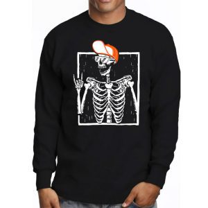 Rocker Skeleton Hand Rock On Costume Funny Halloween Gifts Longsleeve Tee 3 3