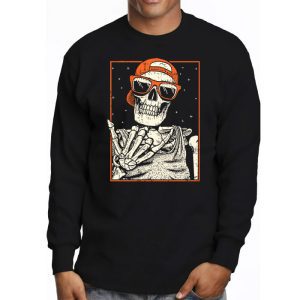 Rocker Skeleton Hand Rock On Costume Funny Halloween Gifts Longsleeve Tee 3