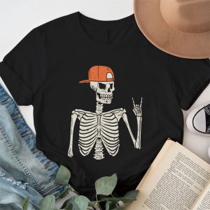 Rocker Skeleton Hand Rock On Costume Funny Halloween Gifts T Shirt 1 1