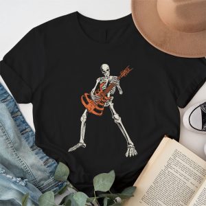 Rocker Skeleton Hand Rock On Costume Funny Halloween Gifts T Shirt 1 2