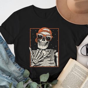 Rocker Skeleton Hand Rock On Costume Funny Halloween Gifts T Shirt 1