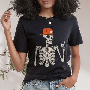 Rocker Skeleton Hand Rock On Costume Funny Halloween Gifts T Shirt 2 1