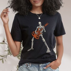 Rocker Skeleton Hand Rock On Costume Funny Halloween Gifts T Shirt 2 2